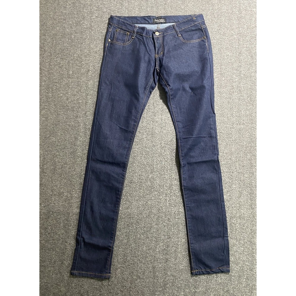 CHUNS FASHION DARK WASH BLUE DENIM SKINNY JEANS SIZE 32